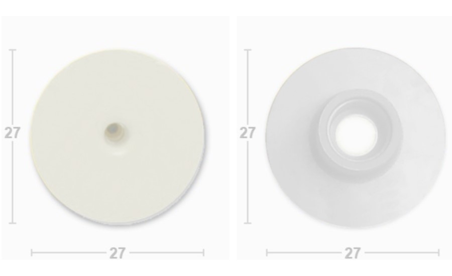 Бирка ушная MF R/R d27 TMP, открытая, белая